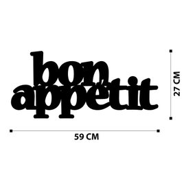 Wallity Bon Appetit 2 Accesorio Decorativo de Pared de Metal Negro